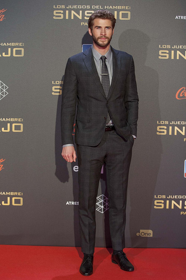 Liam Hemsworth en Los Juegos del Hambre: Sinsajo. Parte 2 (Premiere en Madrid. Noviembre 2015)