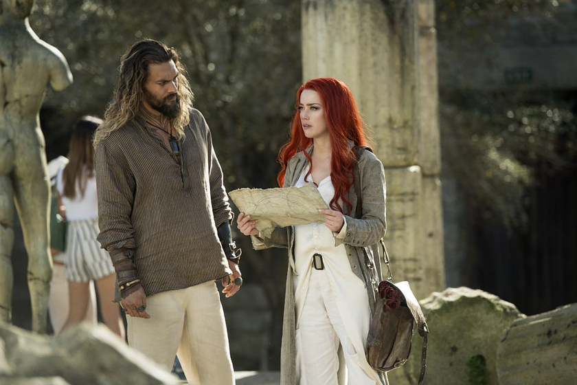Amber Heard y Jason Momoa en Aquaman