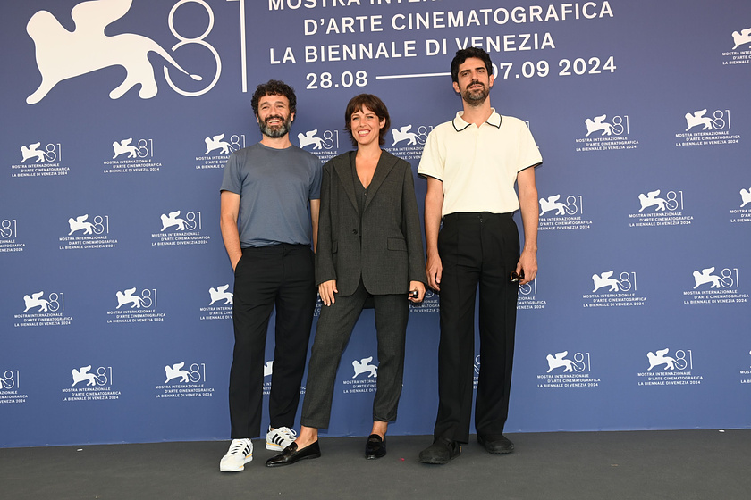 Rodrigo Sorogoyen, Francesco Carril y Iria del Río en Los Años Nuevos (Festival de Venezia. Septiembre 2024)