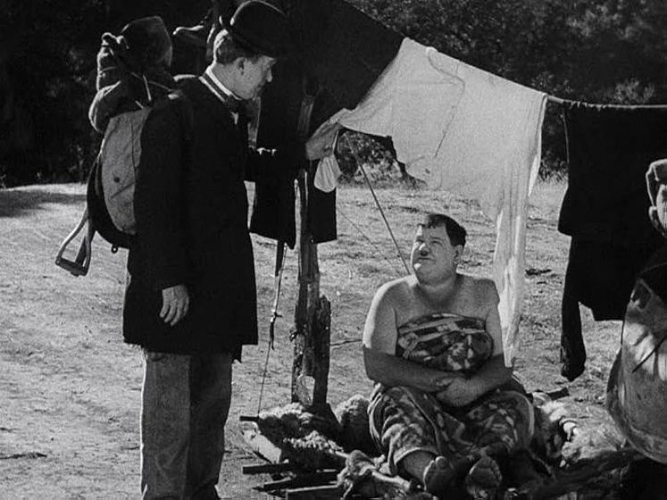 Stan Laurel y Oliver Hardy en laurel-y-hardy-en-el-oeste