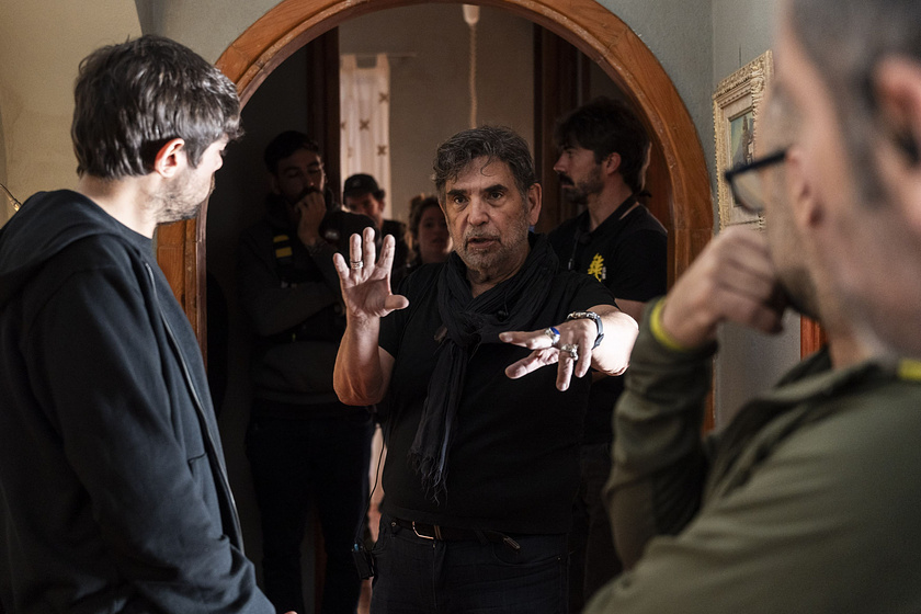 Unax Ugalde y Luis Gabriel Beristáin en Ya no quedan Junglas adonde regresar (Rodaje)
