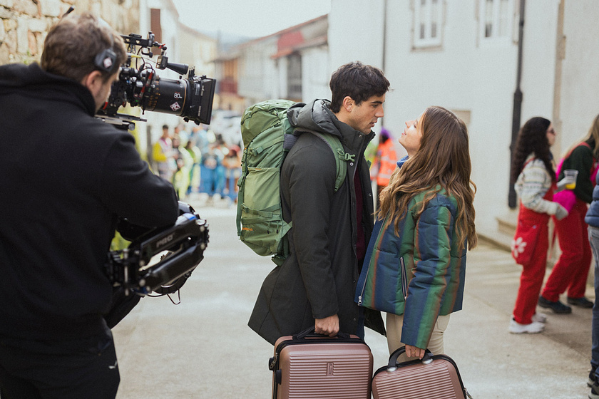 Óscar Casas y Ana Jara en Me has robado el Corazón (Rodaje)
