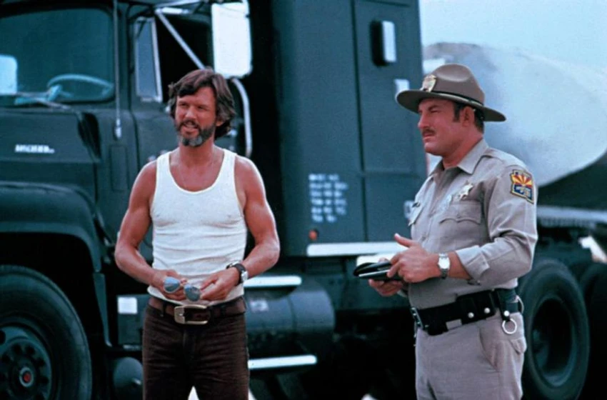 Kris Kristofferson y Ernest Borgnine en convoy