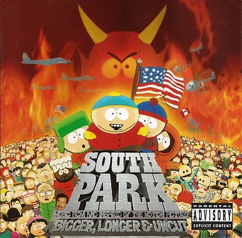 Carátula de la banda de sonido de South Park: más grande, más largo y sin cortes