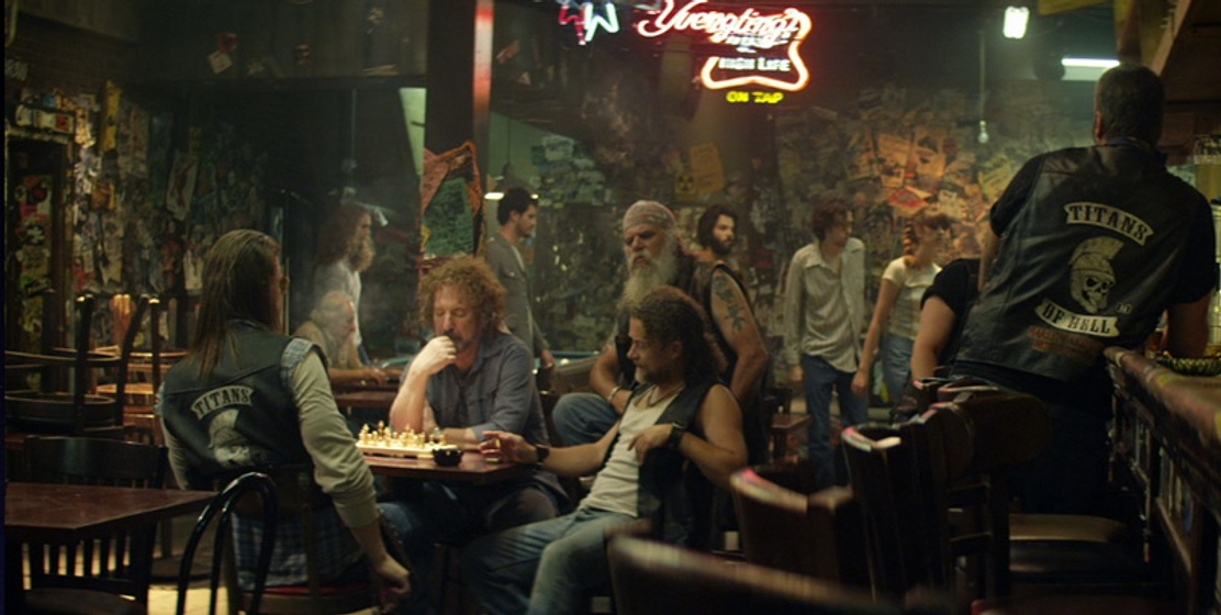 Donal Logue y Alan Rickman en CBGB