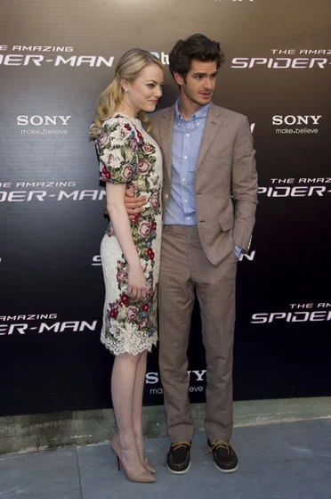 Andrew Garfield y Emma Stone en the-amazing-spider-man (Premiere en Madrid. Junio 2012)