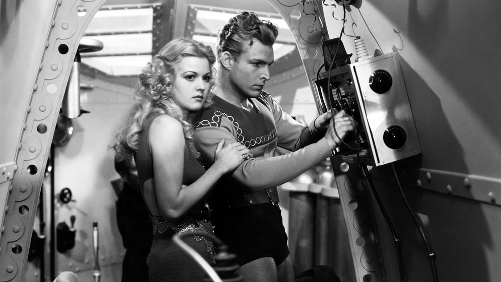 Jean Rogers y Buster Crabbe en Flash Gordon