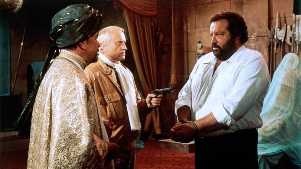Bud Spencer, Adel Adham y Karl-Otto Alberty en zapatones