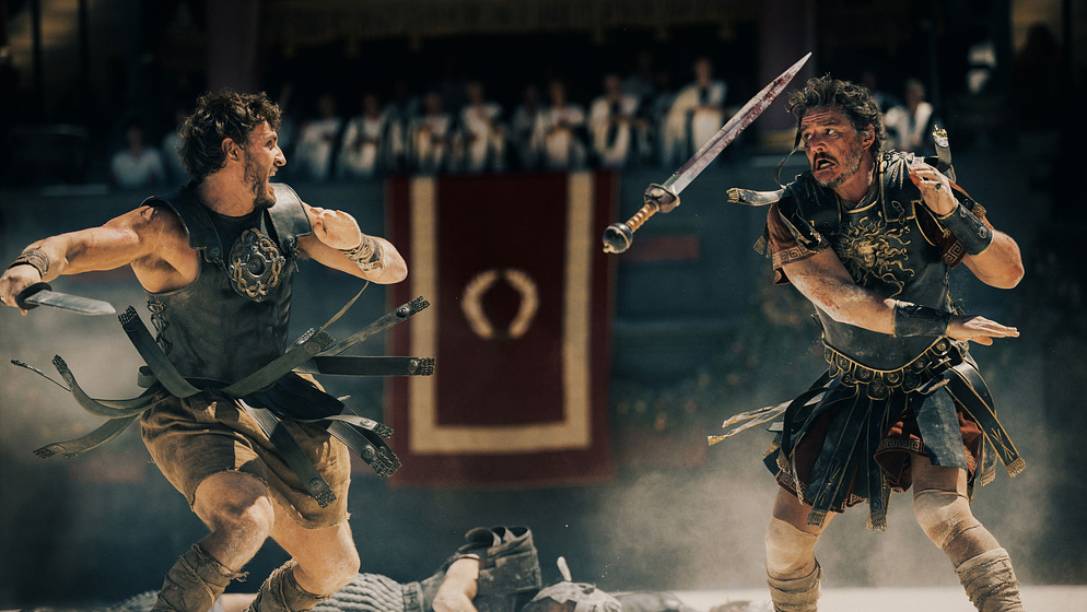 Pedro Pascal y Paul Mescal en Gladiator II