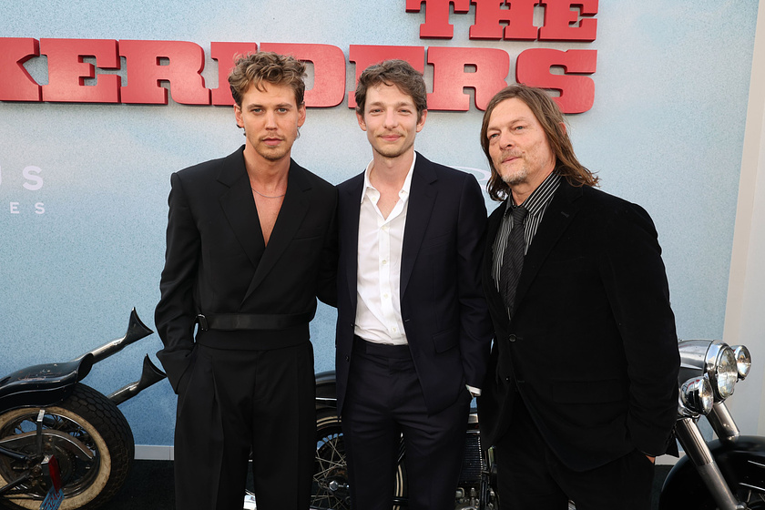 Norman Reedus, Austin Butler y Mike Faist en Bikeriders. La Ley del Asfalto (Premiere en Los Angeles. Junio 2024)