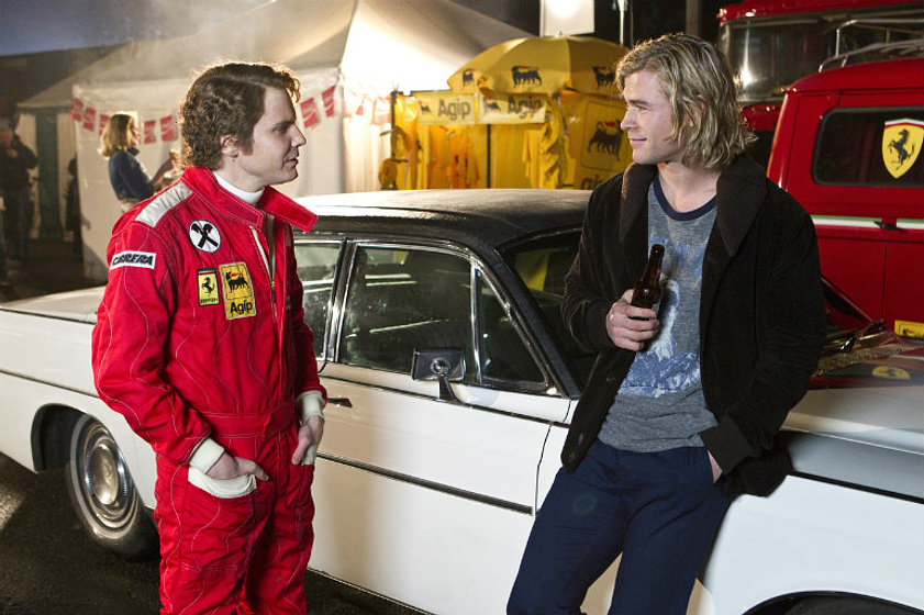 Daniel Brühl y Chris Hemsworth en Rush