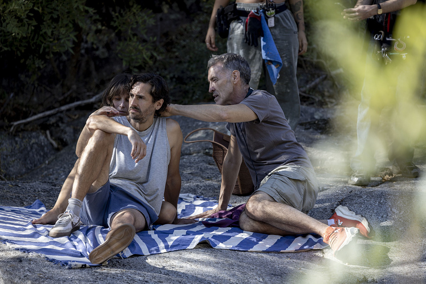 Juan Diego Botto y Miguel Del Arco en Los Relatos (Rodaje)
