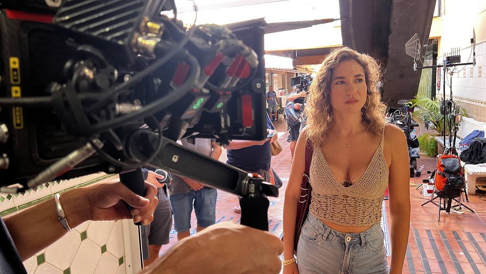 Elena Martínez en Aullar (Rodaje)