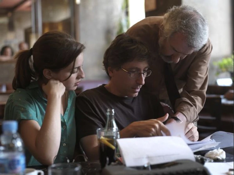 José Sacristán, David Trueba y María Valverde en madrid-1987