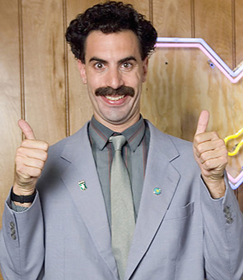 Sacha Baron Cohen en Borat: El Segundo Mejor Reportero del Glorioso País Kazajistan Viaja a América