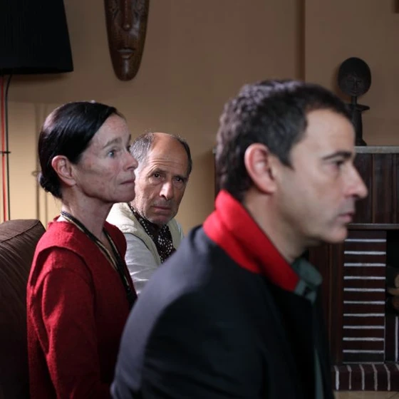 Geraldine Chaplin, Eduard Fernández y Fermí Reixach en la-mosquitera