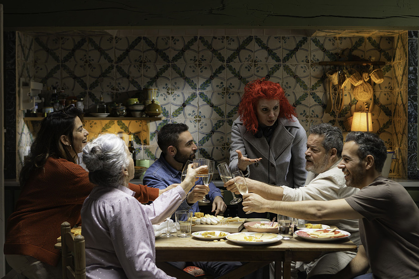 Kiti Mánver, Jorge Sanz y María León en 9 Lunas (Rodaje)