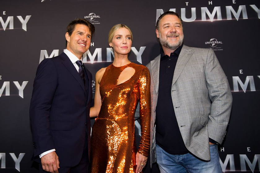 Tom Cruise, Russell Crowe y Annabelle Wallis en La Momia (Premiere en Australia. Mayo 2017)