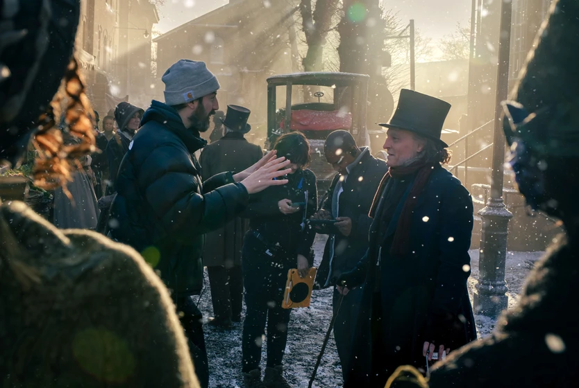 Johnny Depp y Ti West en scrooge-y-los-fantasmas-de-la-navidad (Rodaje)