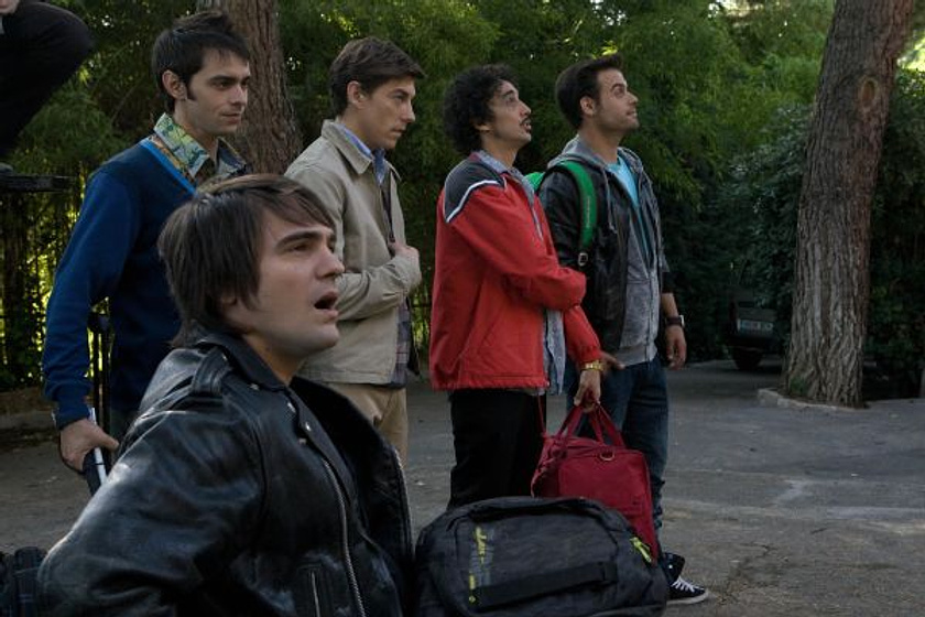 Canco Rodríguez, Alberto Amarilla, Gorka Lasaosa, Pablo Penedo y Adrián Lastra en Fuga de Cerebros 2