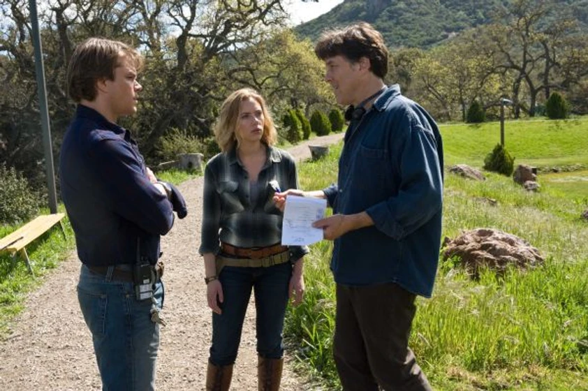 Scarlett Johansson, Matt Damon y Cameron Crowe en Un Lugar para soñar