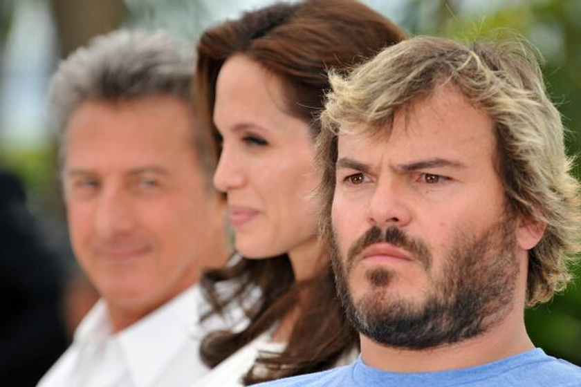 Angelina Jolie, Jack Black y Dustin Hoffman en Kung Fu Panda (Photocall en Cannes. Mayo 2008)