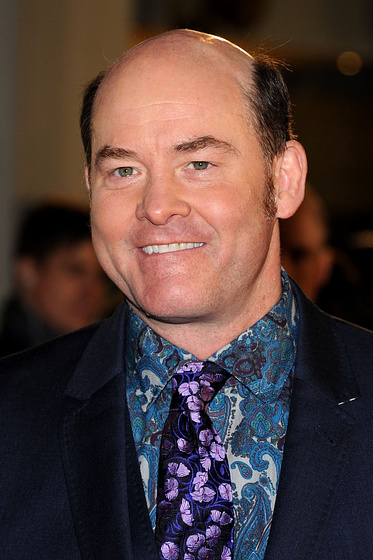 David Koechner en Los Amos de la Noticia (Premiere en Londres. Diciembre 2013)