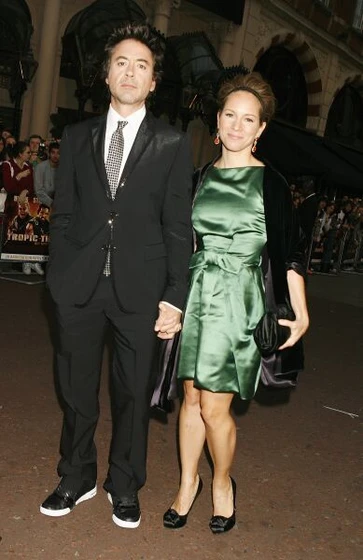 Robert Downey Jr. y Susan Levin en tropic-thunder-una-guerra-muy-perra (Premiere en Londres. Septiembre 2008)