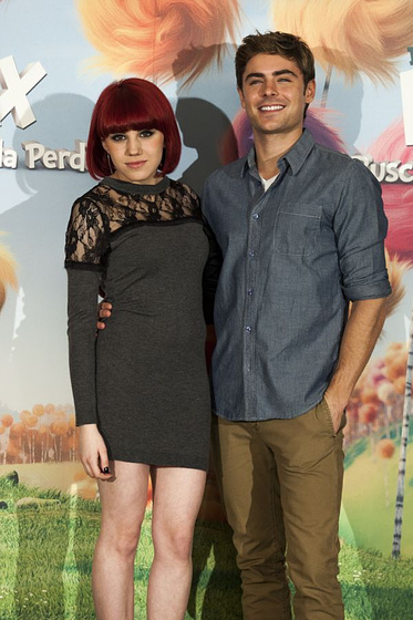 Zac Efron y Angy en Lorax: En busca de la trúfula perdida (Photocall en Madrid. Marzo 2012)
