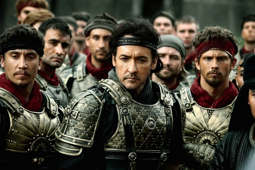 John Cusack y Paul Philip Clark en dragon-blade