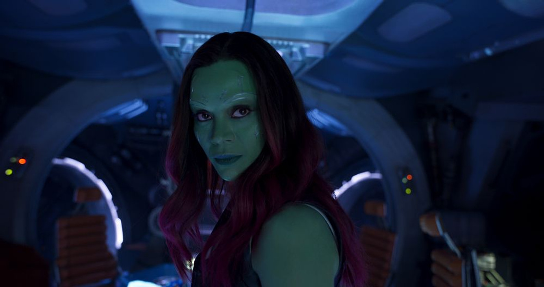 Zoe Saldana en Guardianes de la galaxia Vol. 2