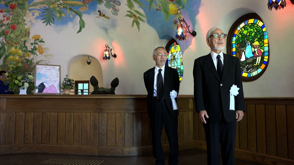 Hayao Miyazaki y Toshio Suzuki en hayao-miyazaki-and-the-heron