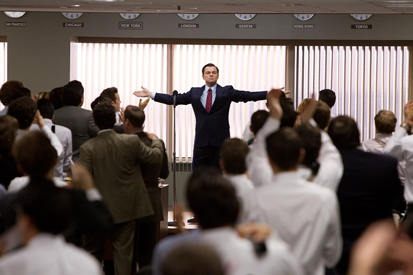 Leonardo DiCaprio en El Lobo de Wall Street