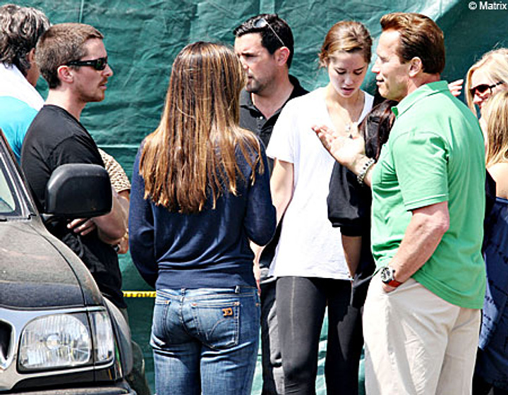 Arnold Schwarzenegger y McG en Terminator Salvation