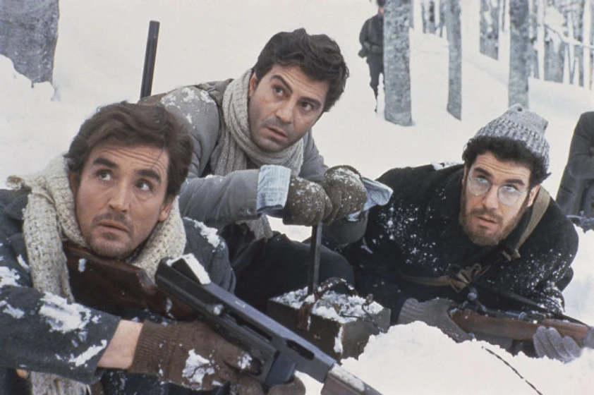 Nino Manfredi, Vittorio Gassman y Stefano Satta Flores en una-mujer-y-tres-hombres-nos-habiamos-amado-tanto