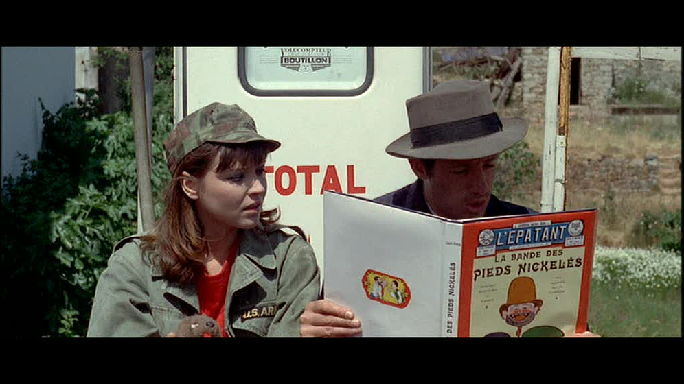 Anna Karina y Jean-Paul Belmondo en Pierrot el loco