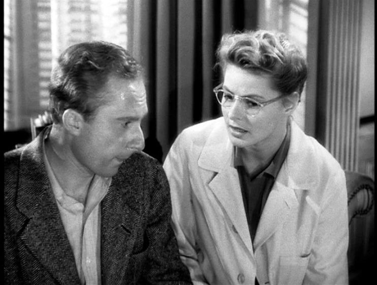 Ingrid Bergman y Norman Lloyd en recuerda