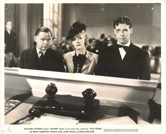 Gene Lockhart, Arthur Lake y Penny Singleton en Blondie