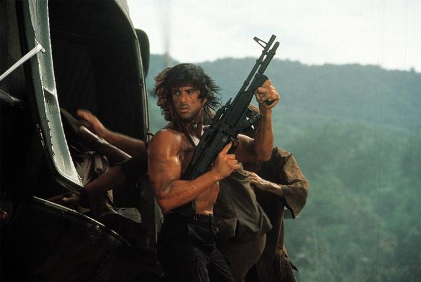 Sylvester Stallone en Rambo: Acorralado, II parte
