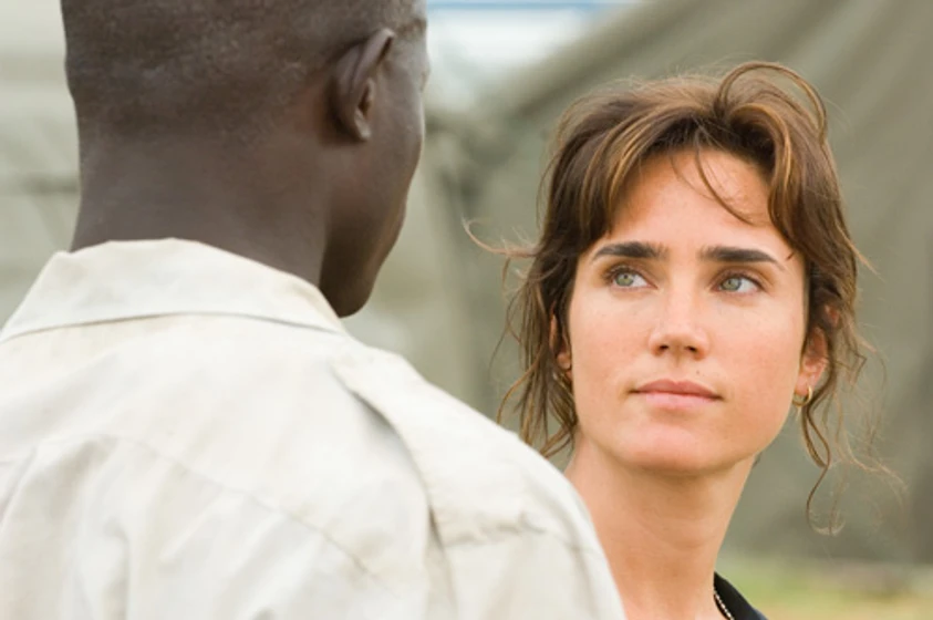 Djimon Hounsou y Jennifer Connelly en diamante-de-sangre