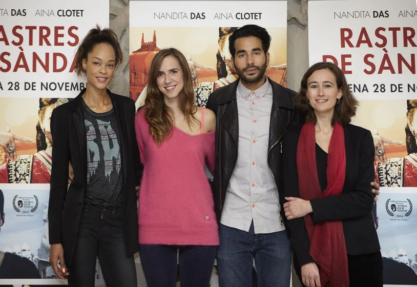 Aina Clotet, Anna Soler-Pont, Naby Dakhli y Godeliv Van den Brandt en rastros-de-sandalo (Presentación en Barcelona. Noviembre 2014)