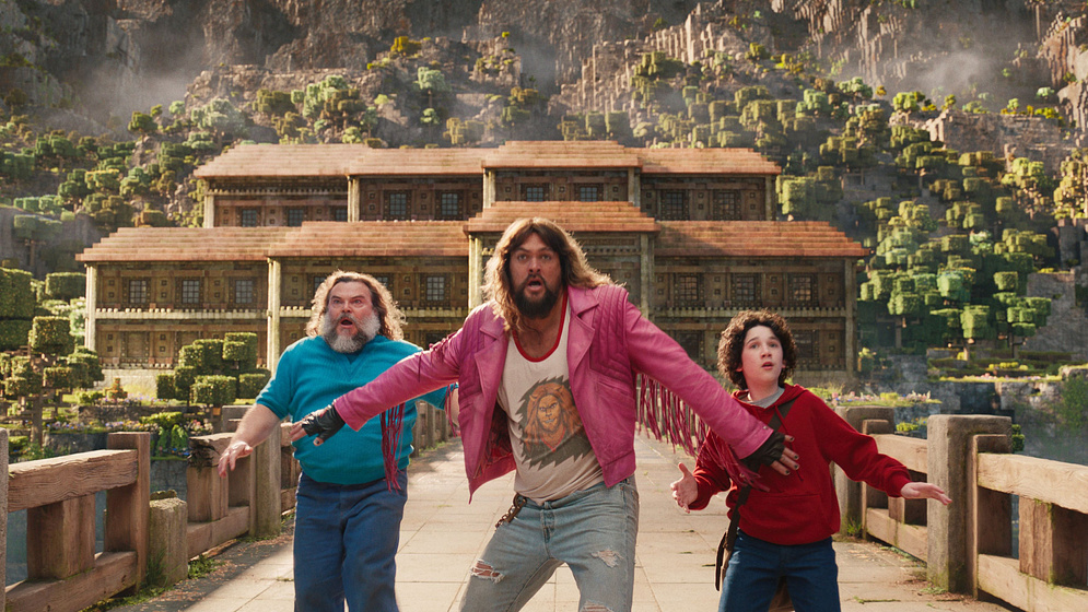 Jack Black, Jason Momoa y Sebastian Eugene Hansen en Una Película de Minecraft