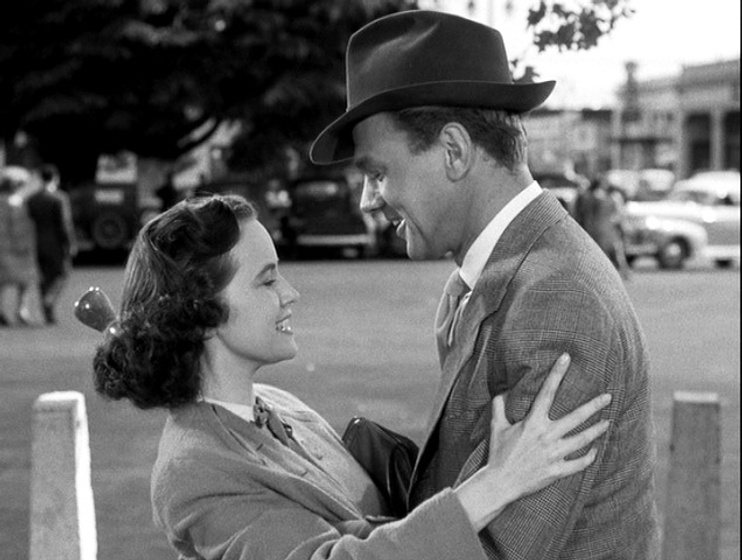 Joseph Cotten y Teresa Wright en La Sombra de una Duda