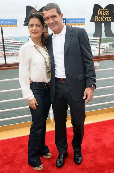 Antonio Banderas y Salma Hayek en El Gato con Botas (Premiere en Miami. Octubre 2011)
