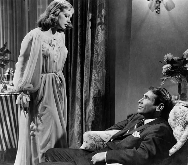 Gary Merrill y Hildegard Knef en night-without-sleep