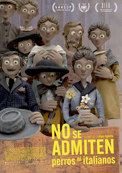 Imagen de No se admiten Perros ni italianos (Cartel español)