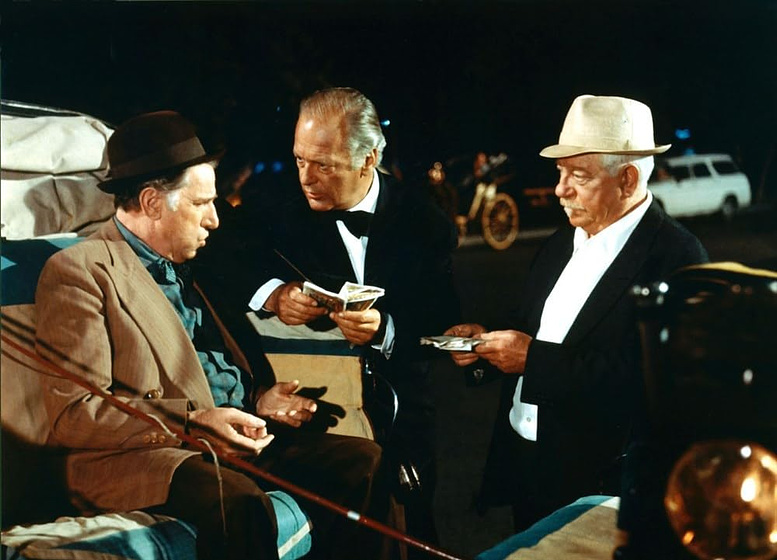 Curd Jürgens, Jean Gabin y Rellys en El Falsificador de Argenteuil