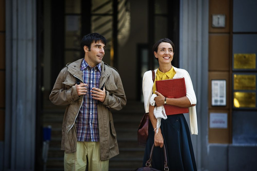Ambra Angiolini y Edoardo Leo en ¿Te acuerdas de mí?