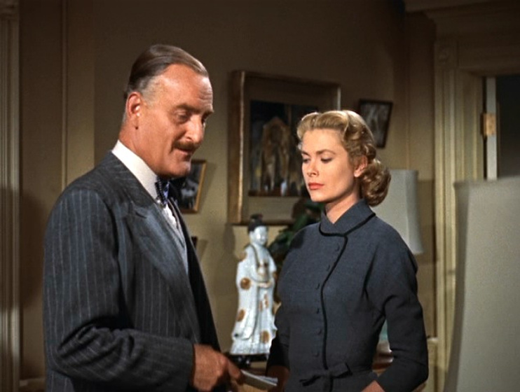 Grace Kelly y John Williams [II] en Crimen Perfecto