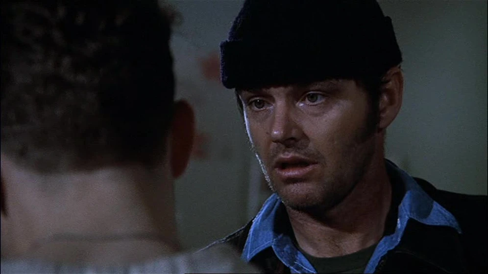 Jack Nicholson en alguien-volo-sobre-el-nido-del-cuco